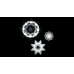 Triple Glowing Snowflake Display